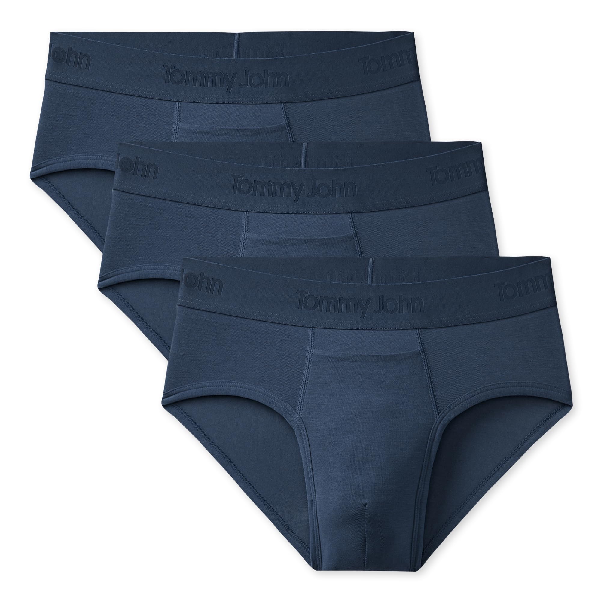 Tommy John Mens Second Skin Briefs Lightweight No Ride-Up Comfortable Breathable Soft Moisture Wicking Tagless Briefs