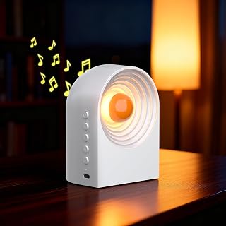 UNEEDE White Noise Sound Machine with Bluetooth Functionality, Night Light, Portable Bluetooth Speaker with Noise Canceling for Office & Sleeping, Meditation, Gathering (White)