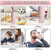 Vista 22 de WUQID Heart Shaped Texture Silicone Boot Compatible with Stanle Quencher H2.0 IceFlow Flip 20oz 30oz 40oz,Hydroo Flask 12-24oz