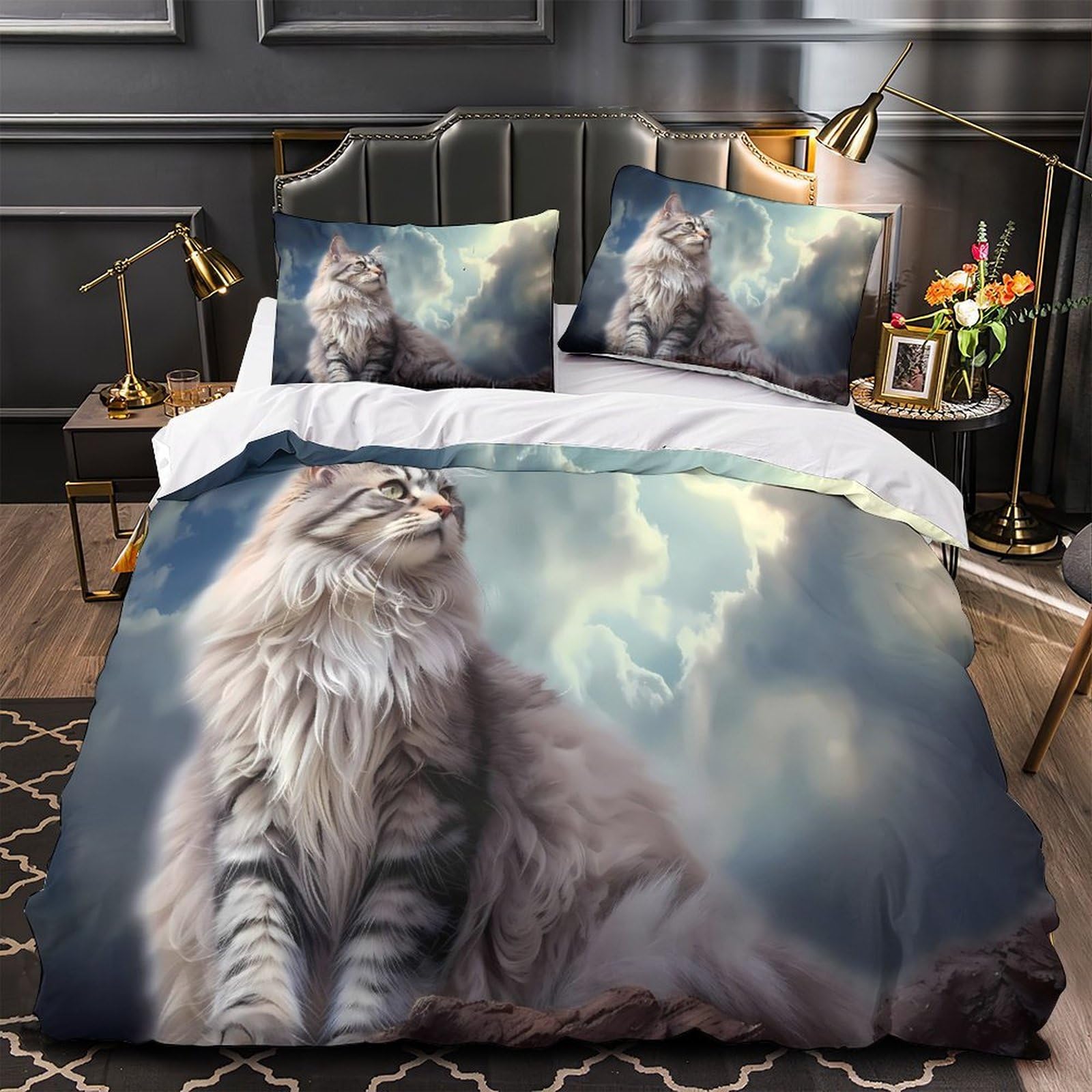 Housse de couette faune 3D de 200x200 cm pour la chambre des enfants