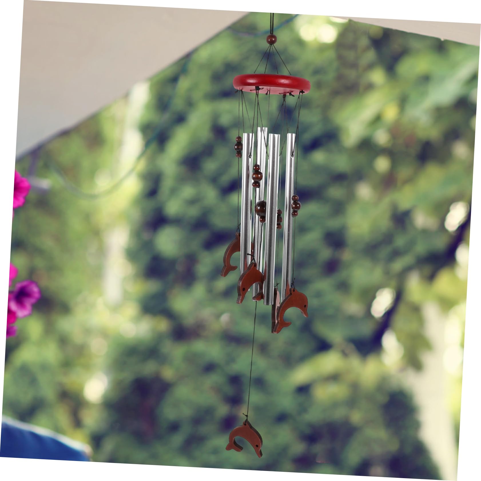 Toddmomy 5 Stück Aluminiumwindspiel Outdoor-Windspiel Dekoration Windspiele Hängenden Windspiel Windgitter Für Garten Windglocke Ornament Outdoor-glockenanhänger Dekorative Windspiele Holz
