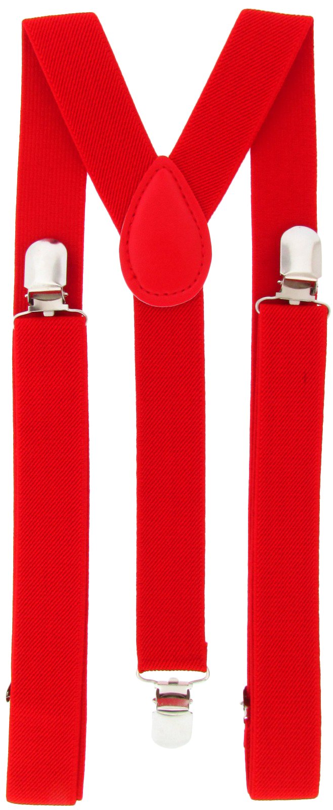 BB Accessories Unisex Kids Junior Braces / Suspenders Plain Red One Size