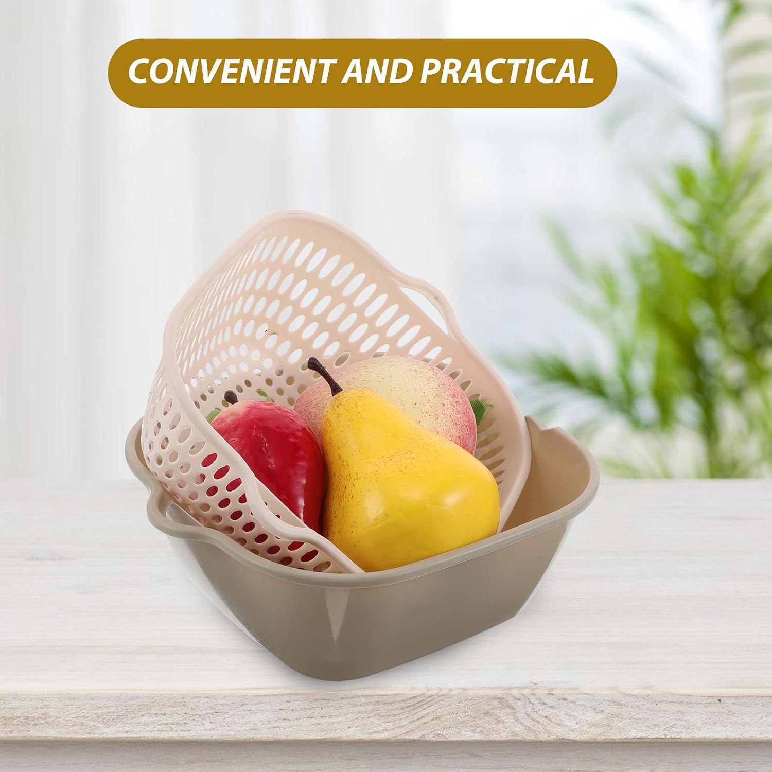 Ciieeo 18 Sets Plastic Vegetable Strainer Basket Fruit Washing Colander Bowl Stackable Kitchen Drainer Basket for Cooking Food Preparation Accessories