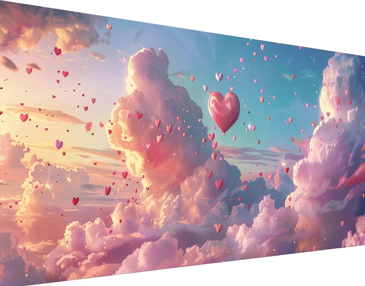 Peinture Diamant Amour pour Décoration Chambre Murale Nuages 50x100 - 8