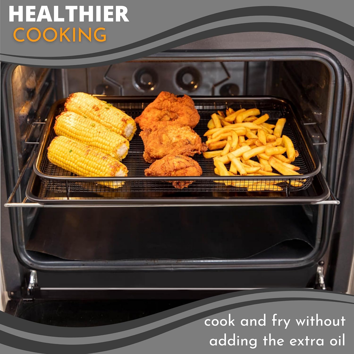 Bandeja Rectangular Para Horno Freidora Aire WDOplteas Revestimientos Silicona Antiadherente | Bodega Aurrera En Línea