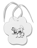 TooLoud Leo Illustration Paw Print Shaped Christmas Ornament