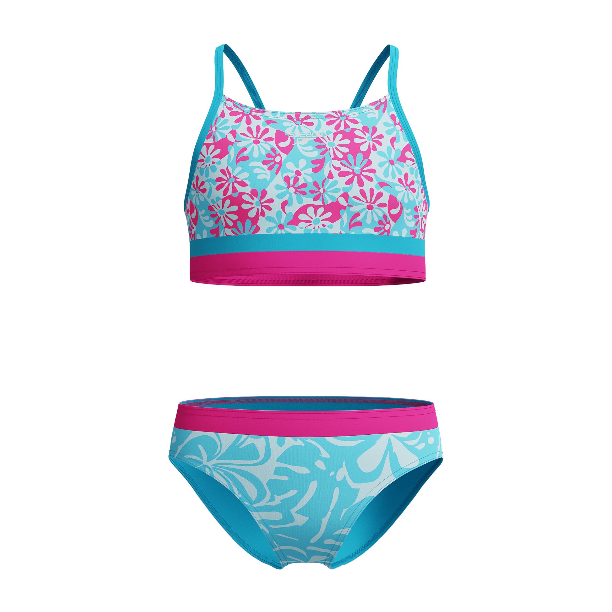 Speedo Girl's Swimsuit Two Piece Bikini Set