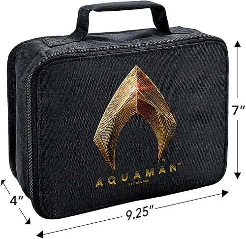 Miniatura 2 de LOGOVISION Lonchera con logotipo de Aquaman de la Liga de la Justicia de la Liga de la Justicia, bolsa de almuerzo reutilizable para trabajo escolar