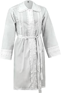 Traditional Plain White Kittel Dantel– Cotton Religious Robe for Rosh Hashanah, Yom Kippur, Passover & Jewish Wedding