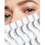 Short Lashes 10mm Natural False Lashes Wispy Eyelashes Lightweight Fake Lashes Thin Band Eyelashes K71