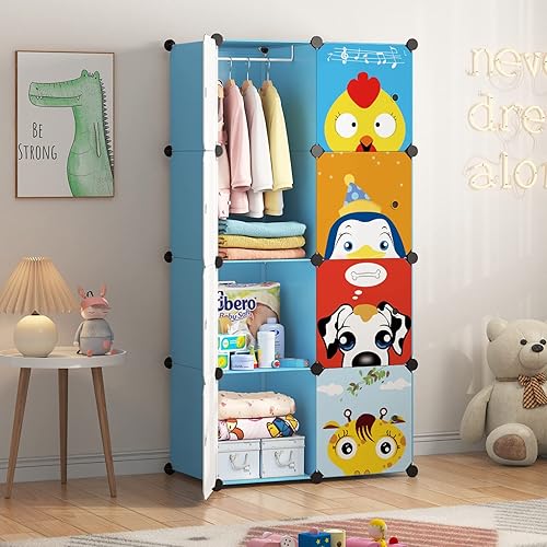 KOUSI - Organizador para guardar ropa de niños cómoda de bebé clóset para niños armario para guardar ropa de bebé para la habitación de los niños