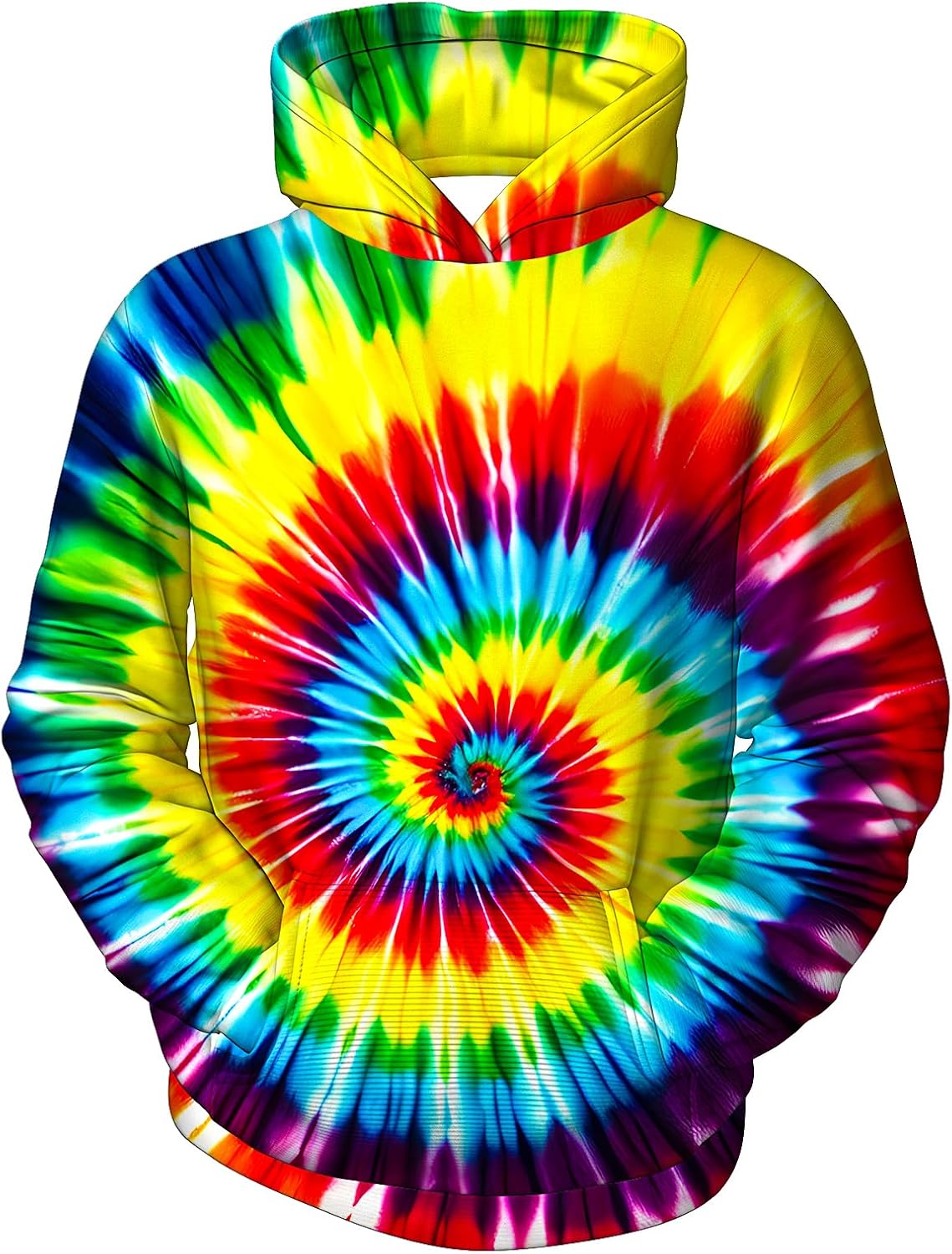 Kids Tie Dye Hoodie For Boys Girls Outfit Hippes Sweatshirt Clothes 6-16 Years Age