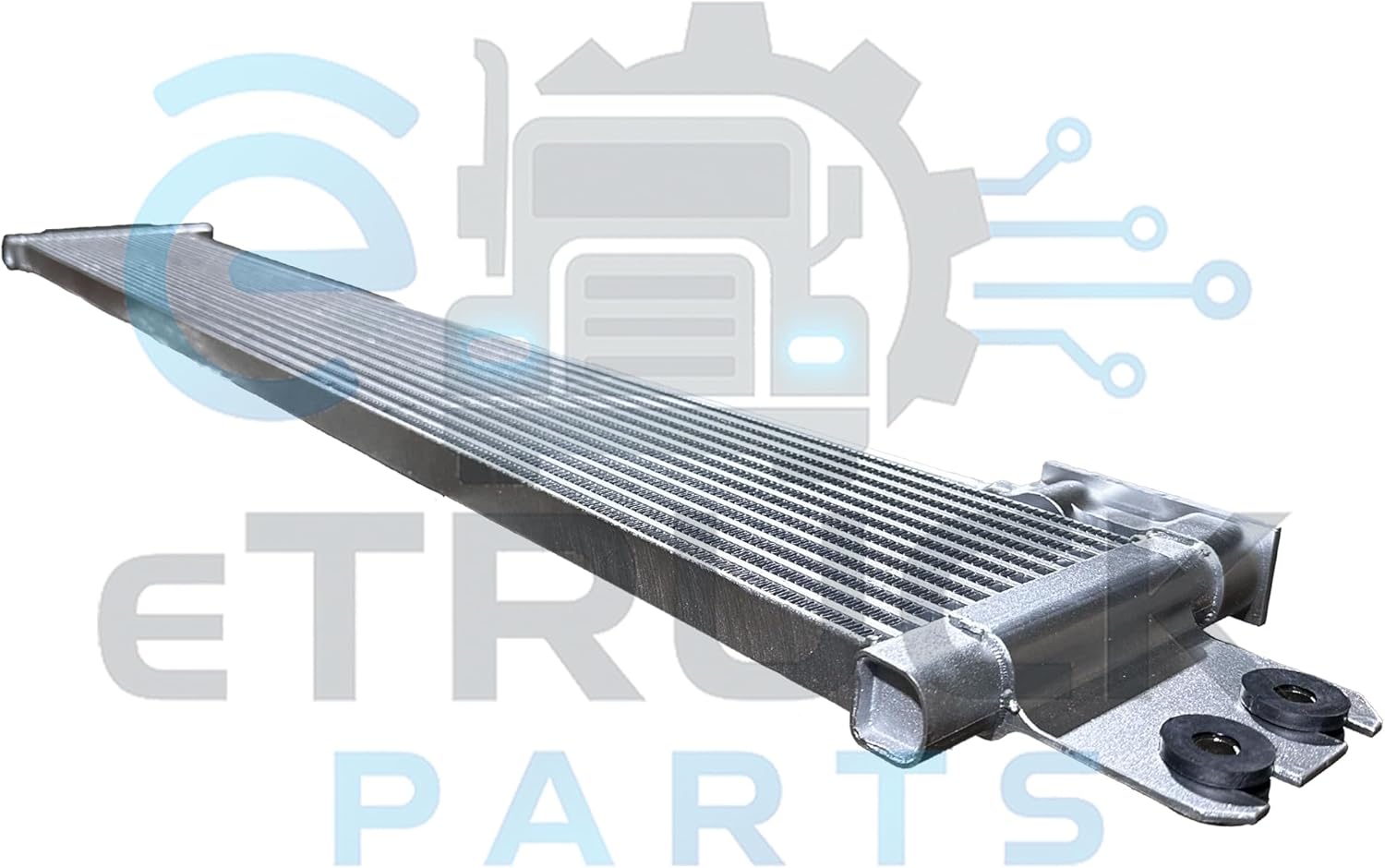 For Freightliner 2018-2025 Cascadia DT12 w/Detroit Engine DD13 DD15 XMSN Transmission Oil Cooler Air to Oil Assembly w/ 3/4" Pipe 07-25222-000