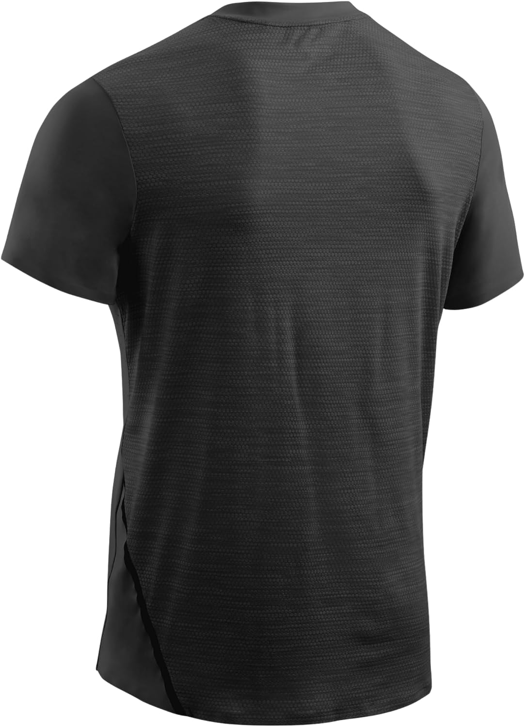 CEP Mens Run Shirt Round Neck, Short Sleeve, Black, Medium