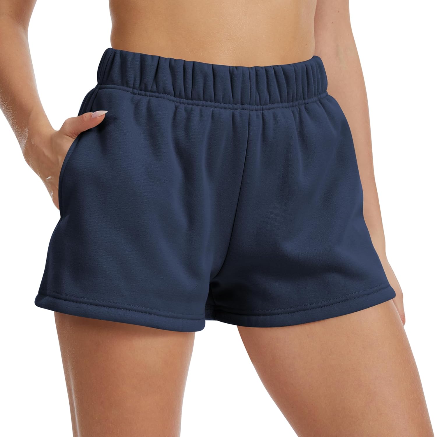 Women's Sweat Shorts High Waisted Fleece Lined Casual Lounge Athletic Cotton Shorts...