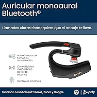Vista 3 de Poly Voyager Legend 50 - Auriculares Bluetooth - Auriculares inalámbricos con micrófono - Cuatro micrófonos con cancelación de ruido, bloqueo