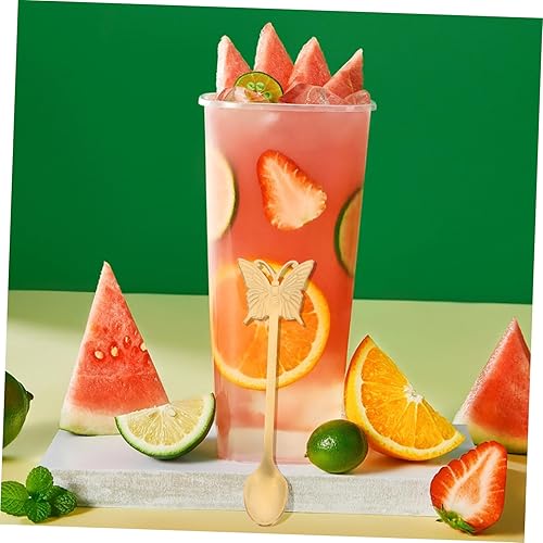 Miniatura 6 de DECHOUS Juego de 4 cucharas de tenedor de mariposa, cucharas de condimento, cucharas de acero inoxidable, cucharas de postre, regalos de postre,