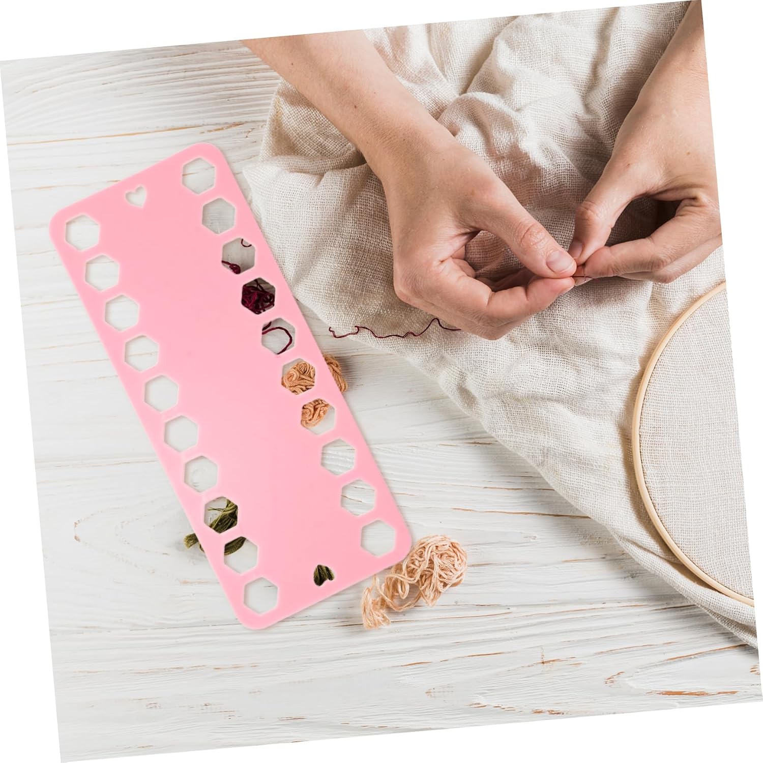 Gadpiparty 5pcs Plastic Thread Organizer Board for Cross Embroidery Winding Tool for Sewing Thread Management Easy to Use Ergonomic Design for Craft Projects