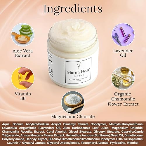 Miniatura 5 de Mama Bear Oasis Loción  Terapia neuropatía nerviosa y crema de alivio  Crema de alivio de máxima fuerza para pies, manos, piernas, dedos de los pies