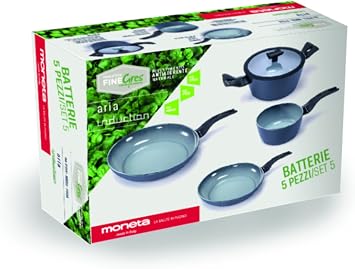 Moneta Set Pots & Pans, Aluminium, Grey, Multiple Sizes