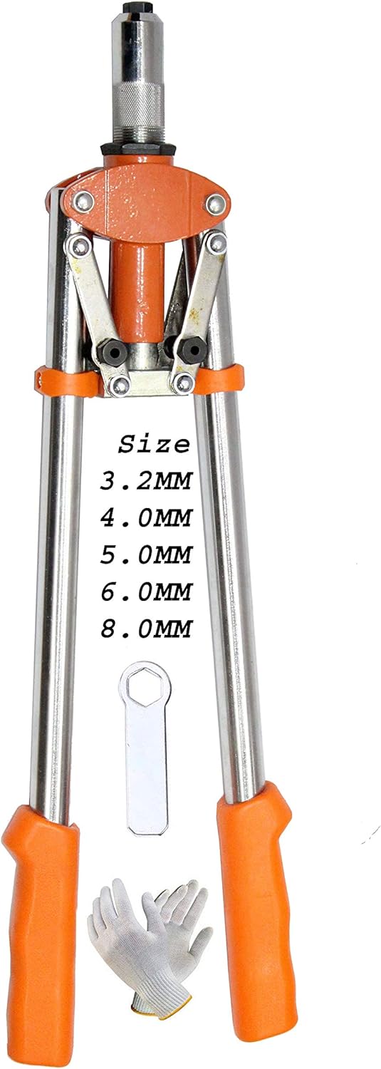 20"Blind Manual Rivet Gun Double Handles Nail Riveter Screw Rivet Gun New