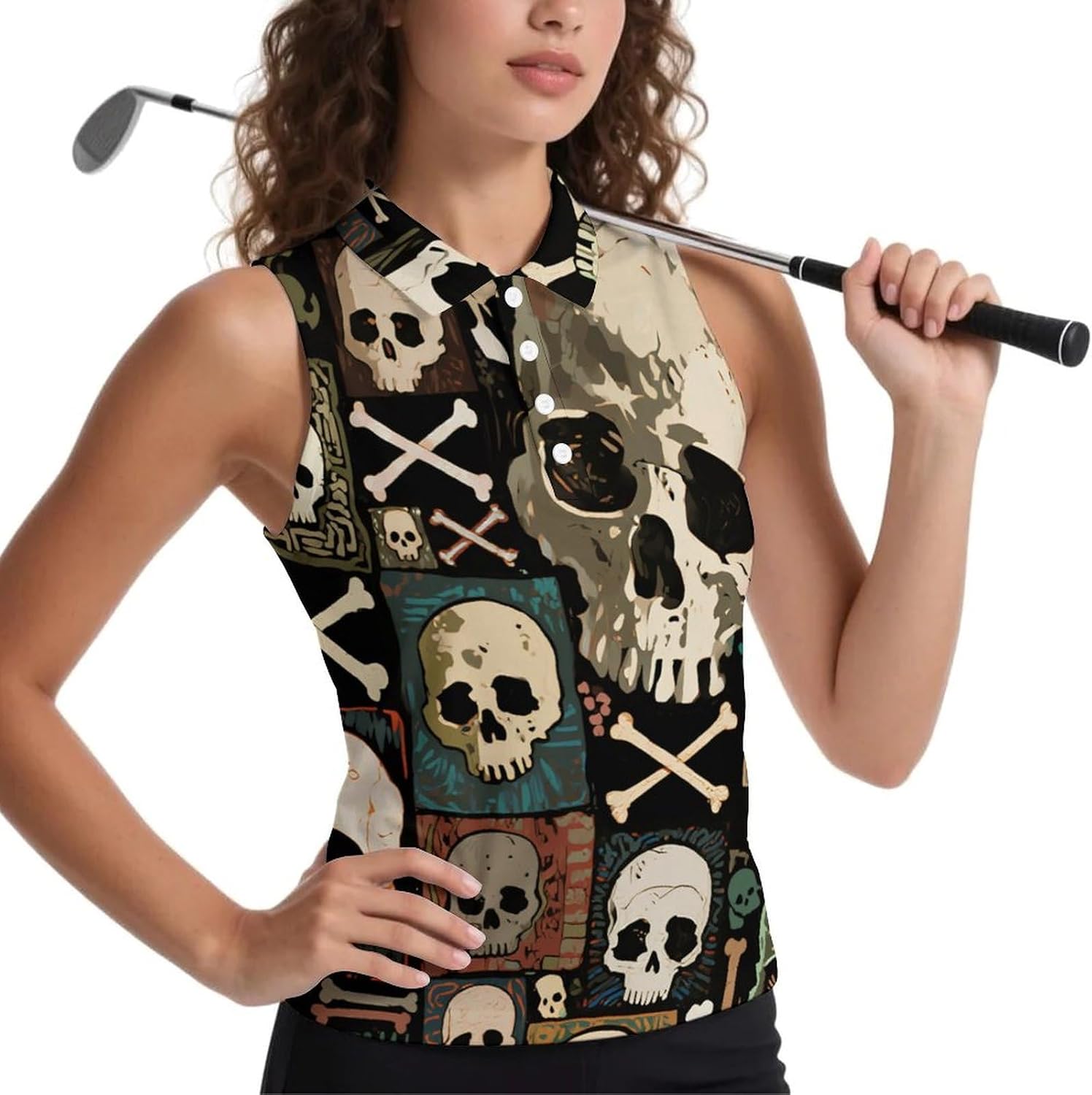 Golf Shirts for Women Polo Tank Top Sleeveless Summer Sports Athletic Workwear Quick Dry