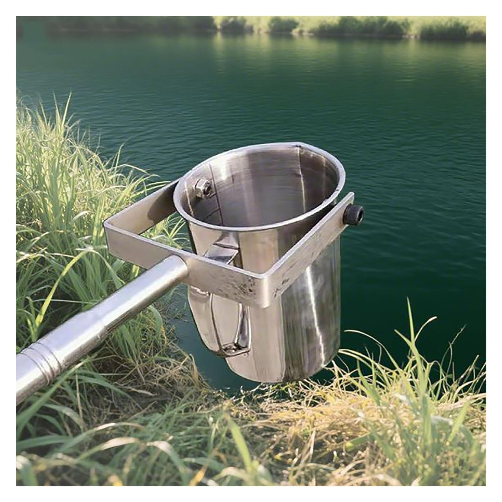 Cuchara extensible de acero inoxidable para muestras de agua, telescópica portátil, ideal para agricultores, jardineros, investigadores, 0,61,5 m, fácil transporte y almacenamiento