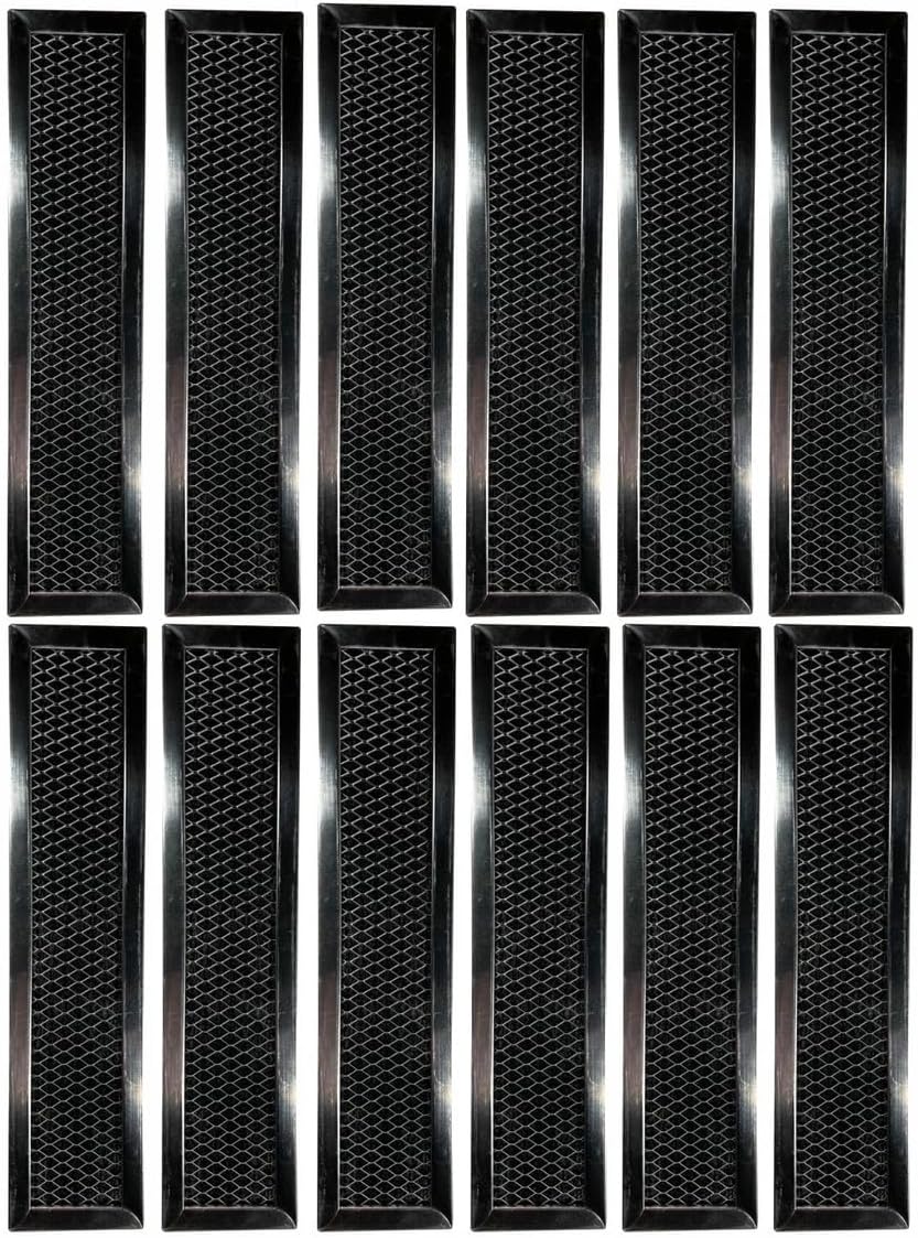Replacement for (12) Compatible for GE WB02X10943 Carbon Microwave Range Filters 2-1/2" x 11"