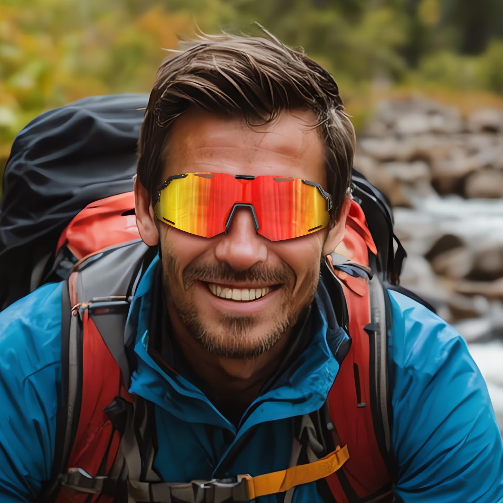 Occhiali da sole sportivi polarizzati, UV400, leggeri, montatura TR90, corsa, occhiali da baseball per uomini e donne, guida, pesca, ciclismo