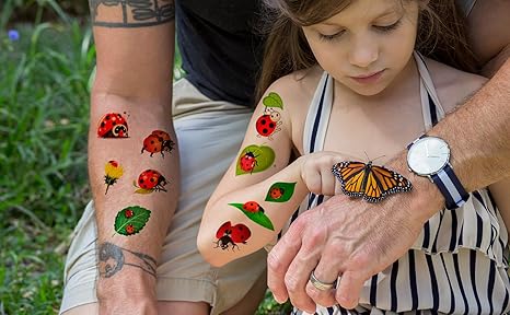 Adorable Ladybug Temporary Tattoos: Perfect for Baby Showers & Parties!