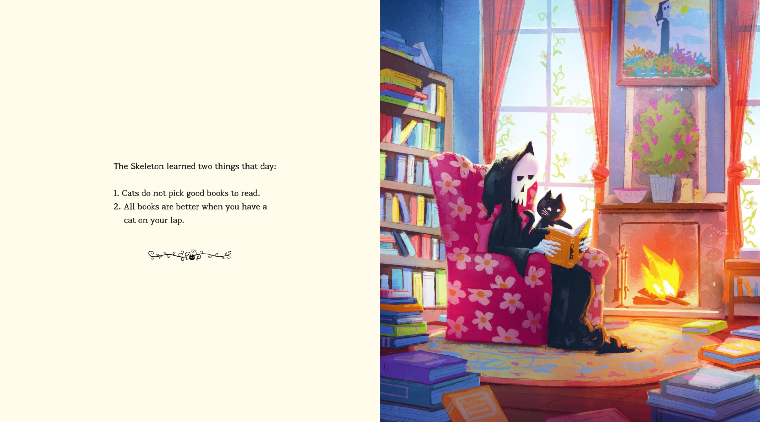 The Skeleton and the Cat: A Funny, Warm Picture Book about Unexpected Friendship and Small Joys, for Kids (Ages 4-8)