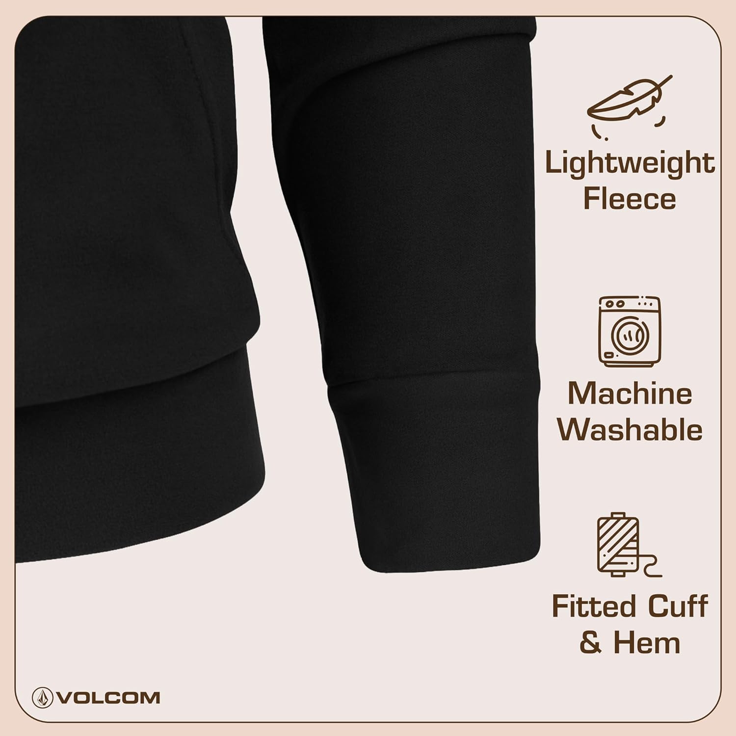 Volcom Men's Regular Fit Super Soft Fleece Lightweight Pullover Hooded Sweatshirt - Image 4