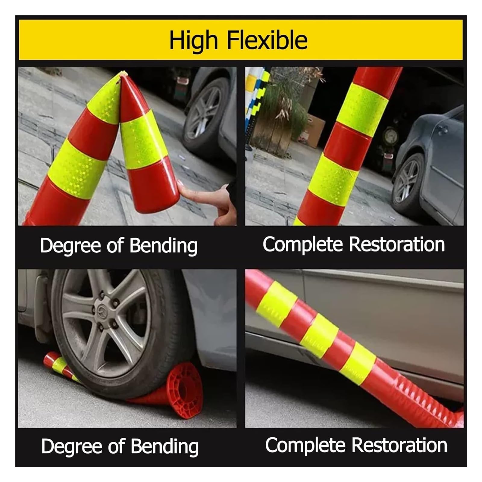 Postes Flexibles de Seguridad Vial para precaución en Zonas de construcción y delimitación de Carreteras