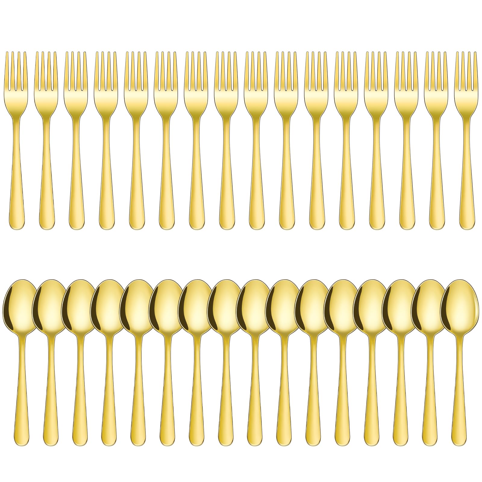 24-Piece Forks and Spoons Silverware Set,Spoons and Forks Food Grade Stainless Steel Flatware Cutlery Set for Home,Kitchen and Restaurant,Mirror Polished & Dishwasher Safe — Amazon image 14
