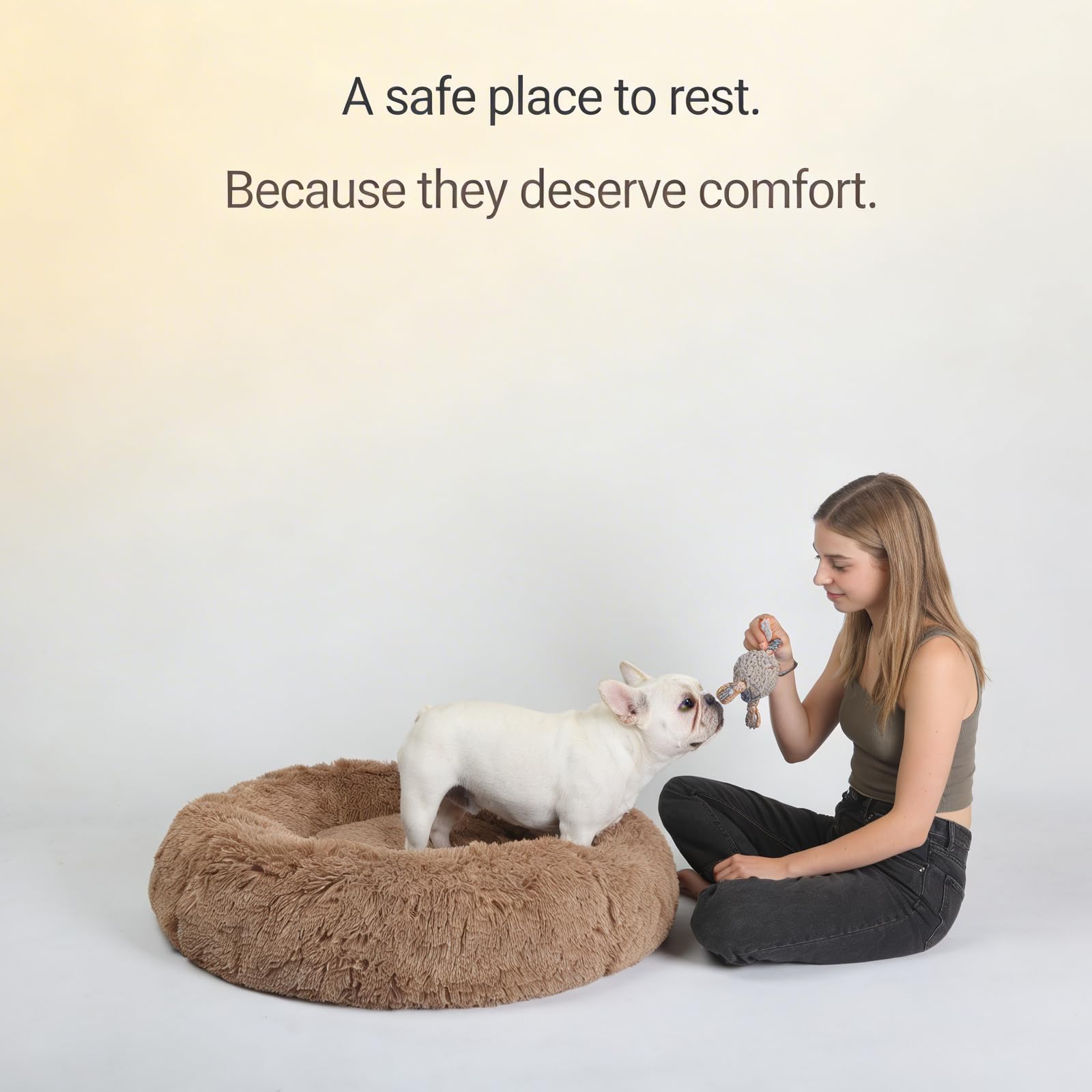 nononfish Dog Bed Mat for Medium Dogs, Army Green Orthopedic Pet Bed, 30x30x7 inches, High Density Fiber Cotton, Stuffed, Washable, Indoor, 30 pounds Weight Capacity: 30 inches Brown