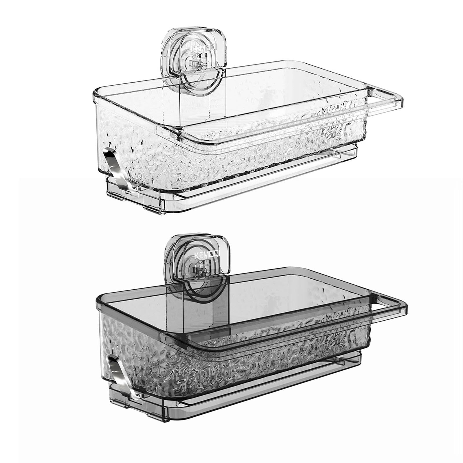 Enakshi (LABEL) Creations Suction Shower Shelf Space Saving Shower Caddy for Toilet Kitchen Countertop BlackHome & Garden|Bath|Soap Dishes & Dispensers 3