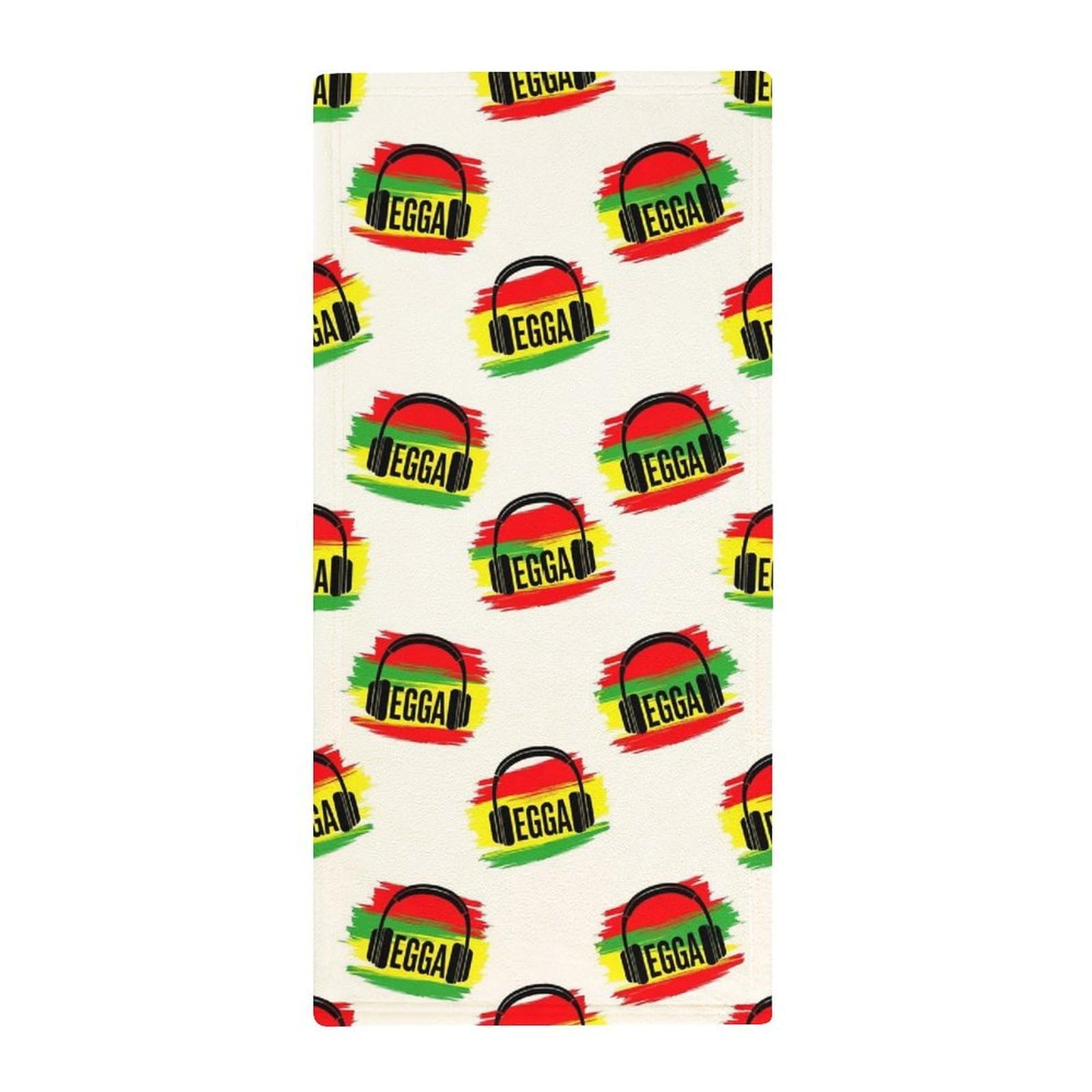 Anceky Luxury Gym Towels for Face & Body, Reggae Music Jamaica Rasta Absorbent Quick-Dry Towels, Spa & Yoga Approved