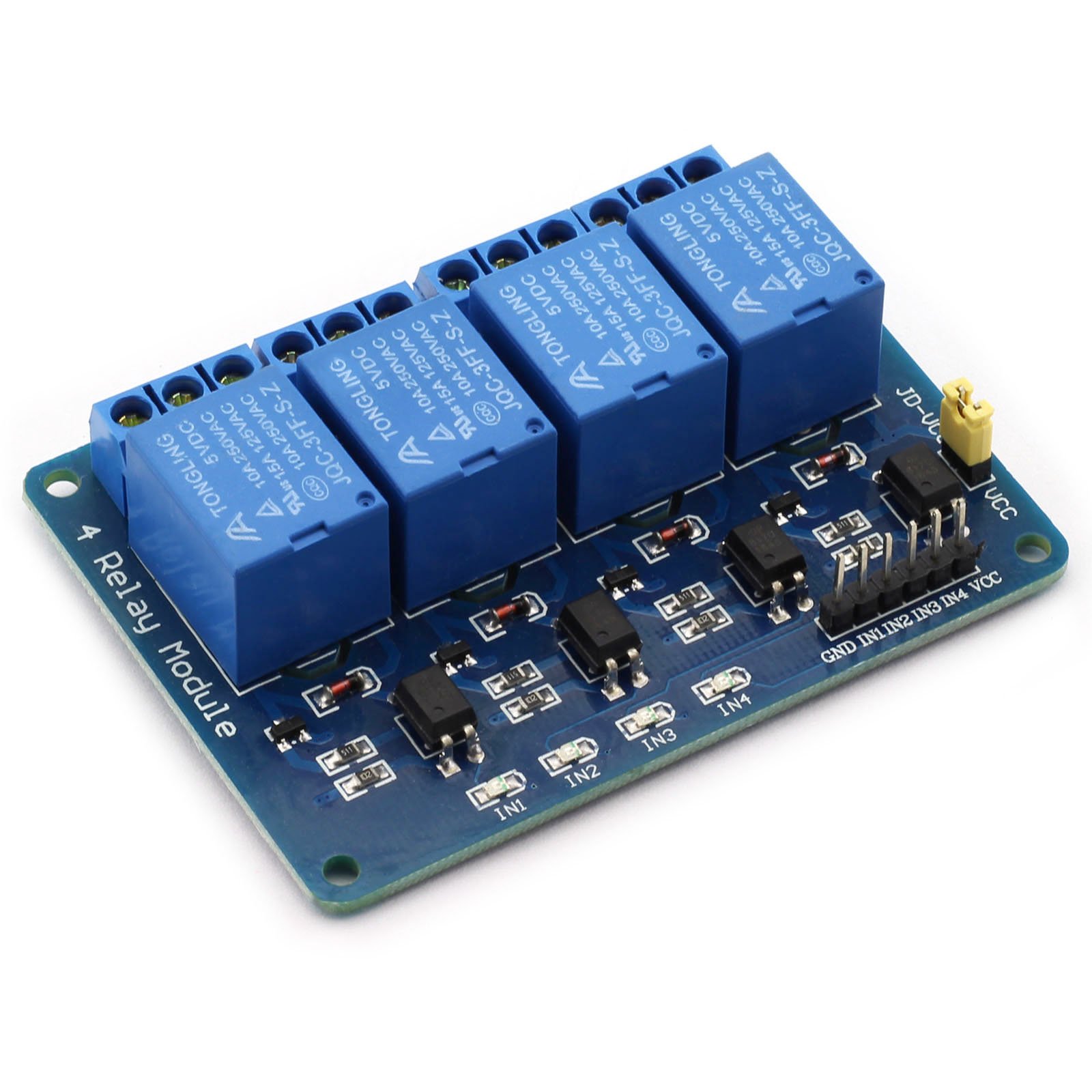 Buy DZS Elec 5V 4Channel Relay Module with Optocoupler Active Low