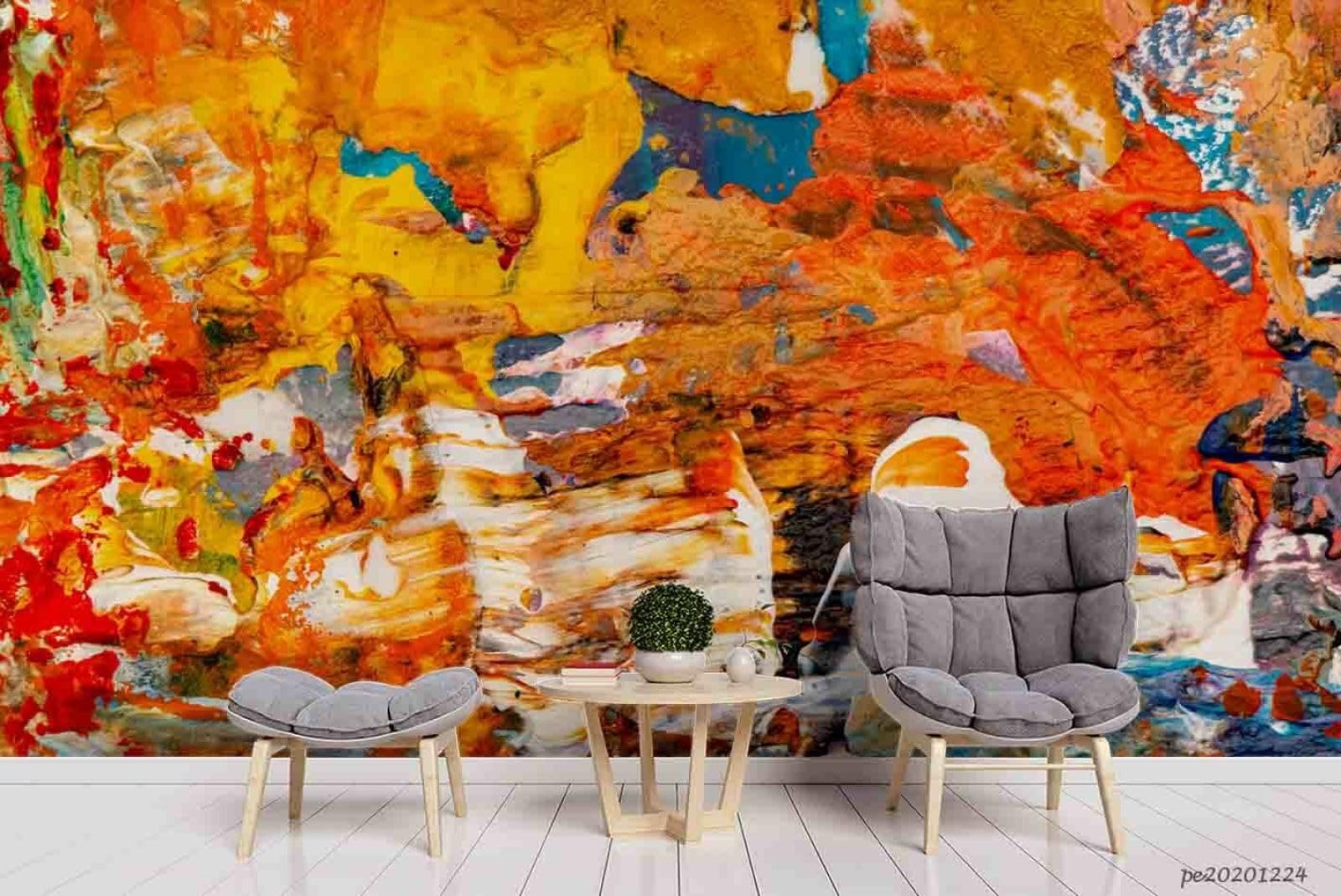 Papier peint mural en marbre abstrait coloré 3D décoration salon chambre 308x220