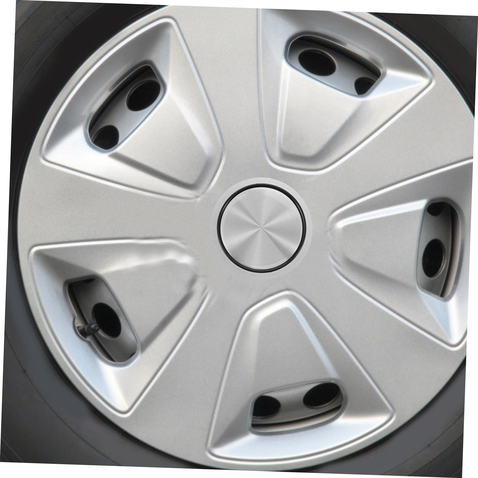 GLEAVI 4pezzi Coprimozzi Ruota Coprimozzi Ruota Auto Veicolo Realizzati in Alluminio ABS Protezione da Sporcizia