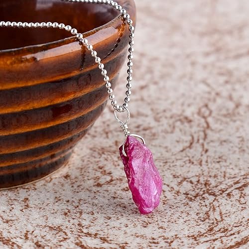 Miniatura 4 de Natural Gemstones Pendant Necklace, Rough Stones, Silver Plated, Chakra Healing Crystals, Handmade, Wedding, Birthday, Minimalist, Jewelry for Women
