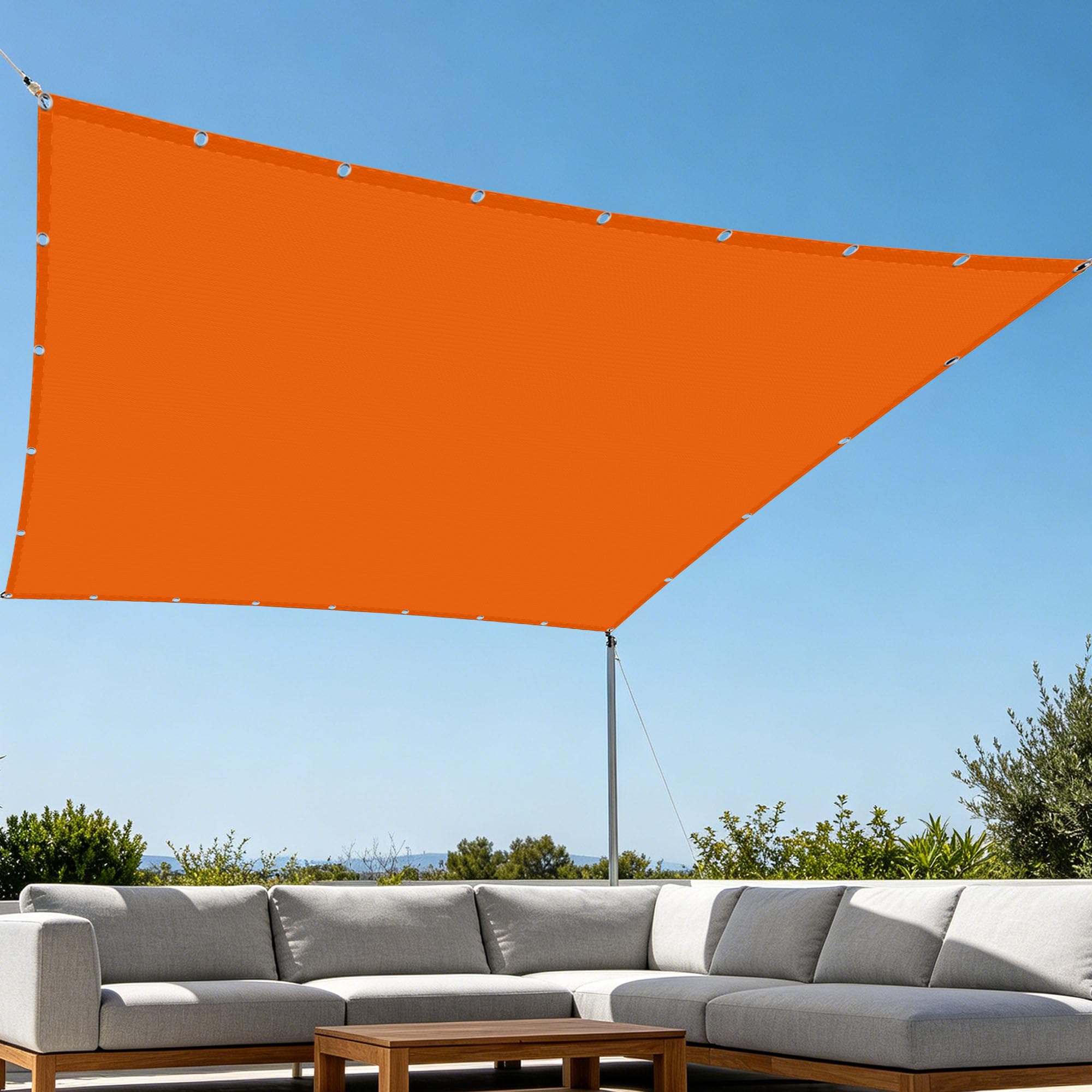 Voiles d'ombrage anti-UV et imperméable de 4x9m avec œillets