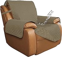 Vista 60 de ISSUNTEX Fundas de Sofá de Doble Protección 100% Impermeables para Sala de Estar, Fundas de Sofá para Sofá de 3 Cojines, Protector de Muebles