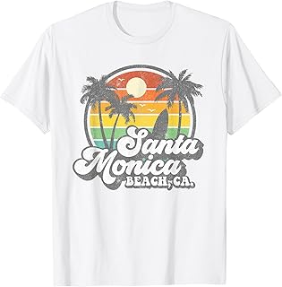 Vintage Santa Monica Beach California Surf Surfing 70's Gift T-Shirt