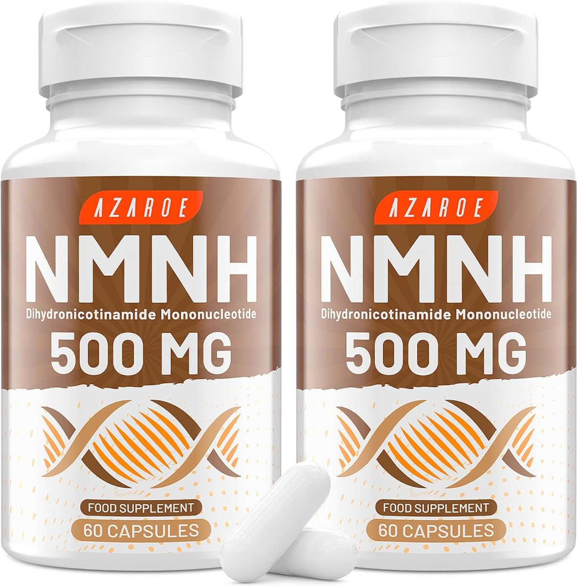 High-Potency NAD Supplement Alternative, 500mg Per Serving, Advanced NAD+ Booster, 60 Capsules per Bottle (60 Count (Pack of 2))