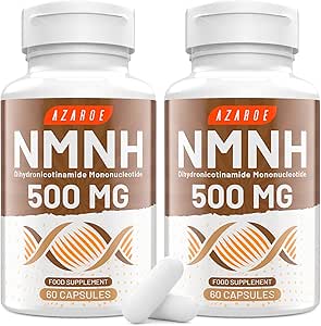 High-Potency NAD Supplement Alternative, 500mg Per Serving, Advanced NAD+ Booster, 60 Capsules per Bottle (60 Count (Pack of 2))
