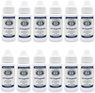 Cell Oxygenator 1 Fl Oz Bottle (Pack of 12), Cell Food Concentrate Liquid Oxygen Water Drops, Nutritional Dietary Supplement, Suport Immune System, Amino Acids & Trace Minerals