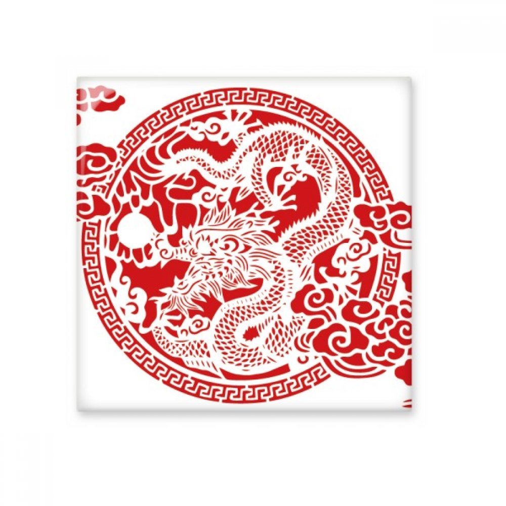 Dragon Rouge carreau céramique chinois abstrait pour crédence de cuisine