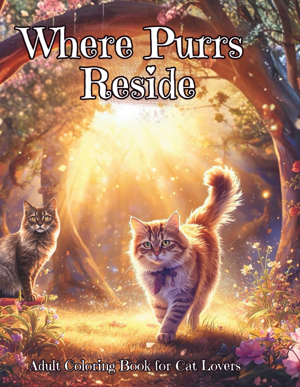 Where Purrs Reside: An Adult Cat Coloring Book for Relaxation and Stress Relief