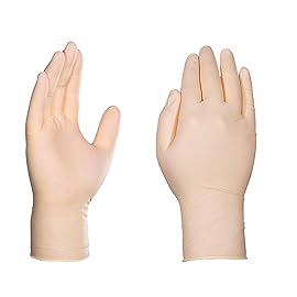 GLOVEWORKS HD Industrial Ivory Latex Gloves, Case of 1000, 8 Mil, Size Small, Powder Free, Textured, Disposable, ILHD42100